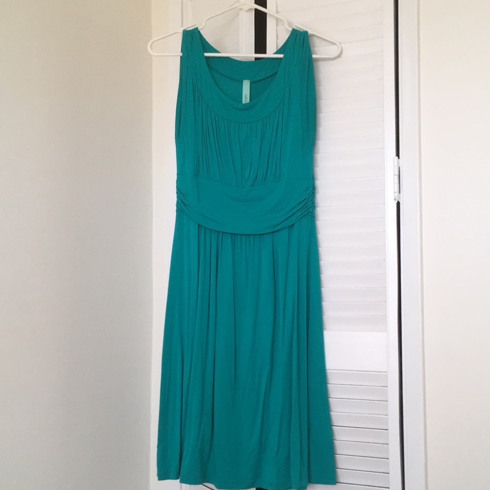 Teal dress with great karma